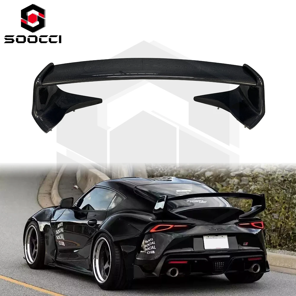 ST Style Supra A90 Carbon Fiber Spoiler Trunk Splitter Lip Rear Wing for Toyota Supra GR A90 MK5 2019+