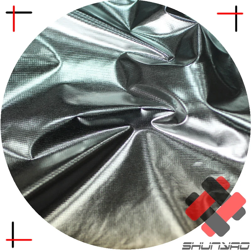 20D ultralight silver foil coated nylon ripstop fabric