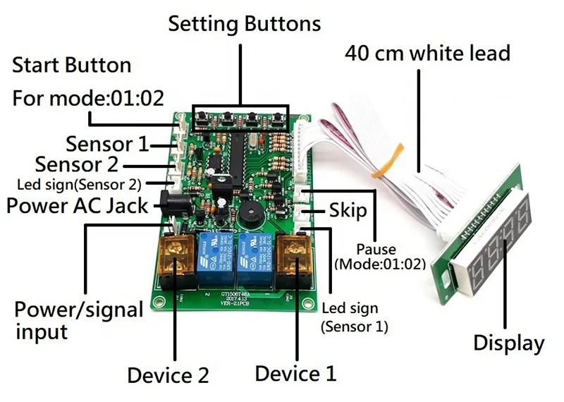 
JY-141 Bill to Coins Change timer Board with Wires Banknote Exchange to Coin Token Main Control Board for Coin Changer Machines 