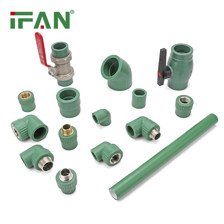 IFAN DIN 8077/8078 PPR трубы и фитинги сантехнические материалы PN25 все размеры темно-зеленый оптовая продажа