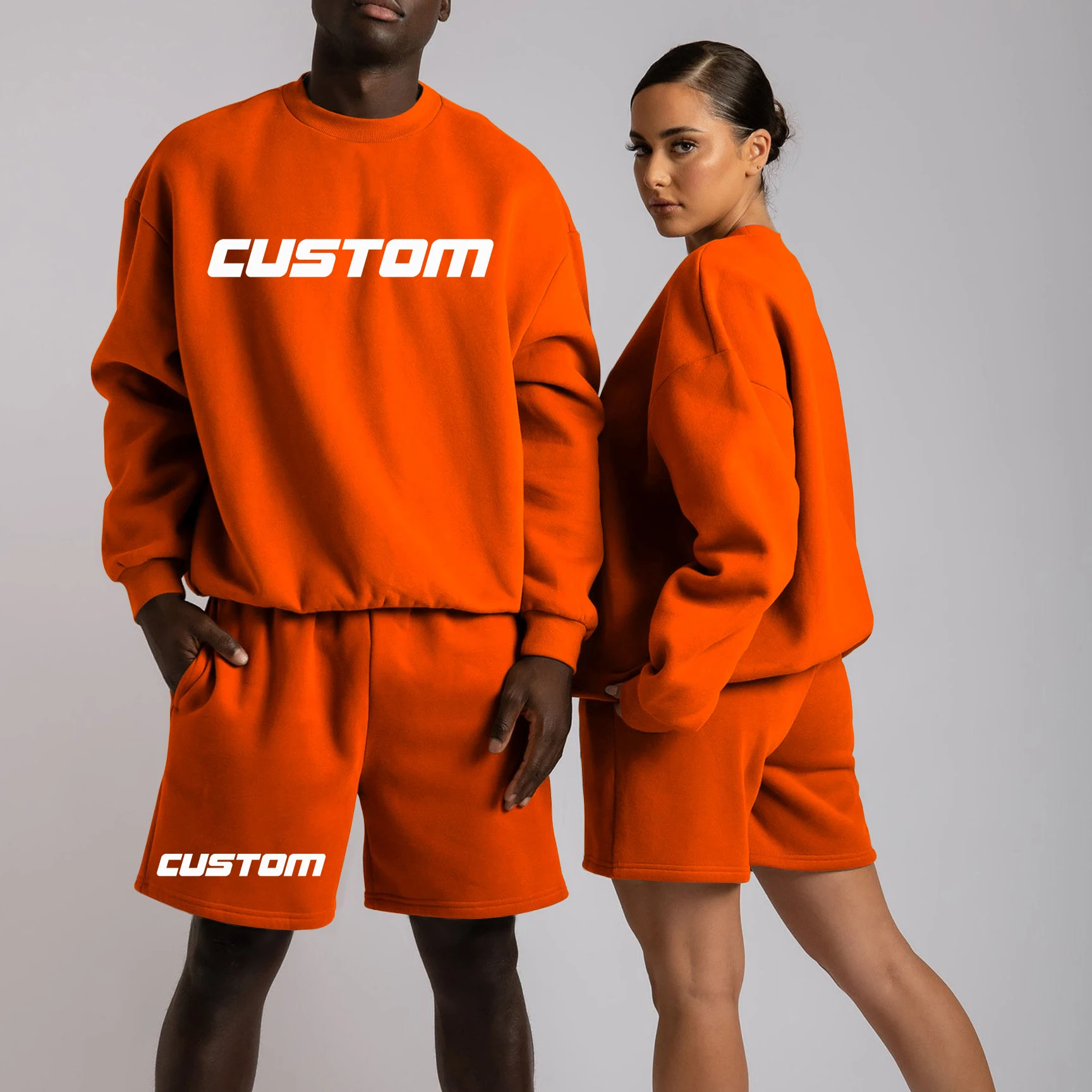 Summer 2022 New Custom Logo Tracksuits For Men Sports Gym Jogger 2 Piece Suit Sportswear Two Piece Short Set For Men