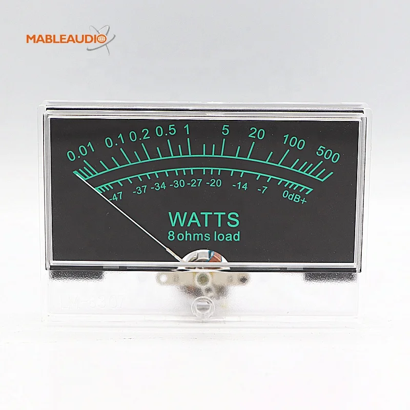 DB Level Header Amplifier chassis Audio green Backlight Panel VU meter