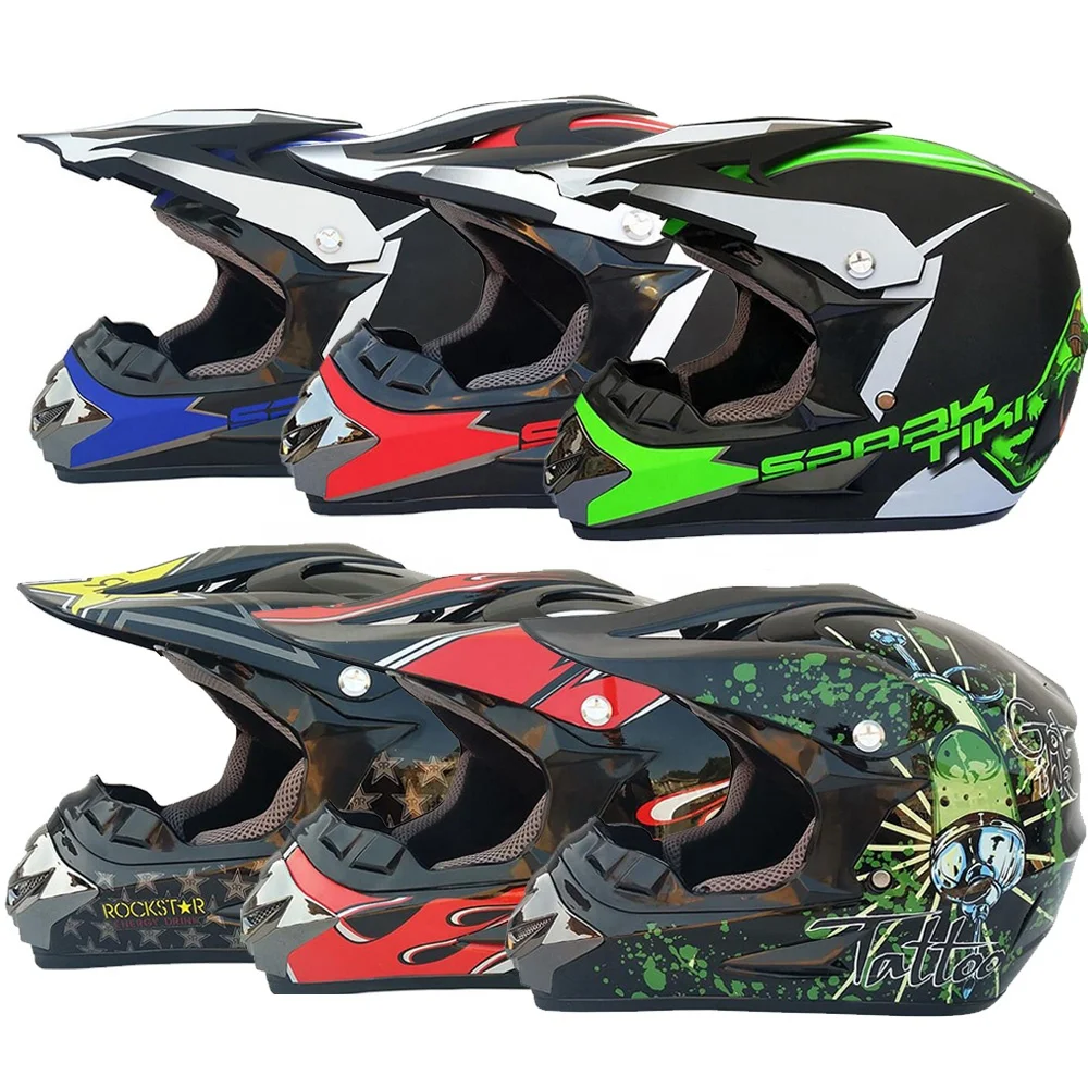 Send 3 pieces gift Men Off-road motorcycle helmet children helmet motocross casco Bike downhill racing helmet