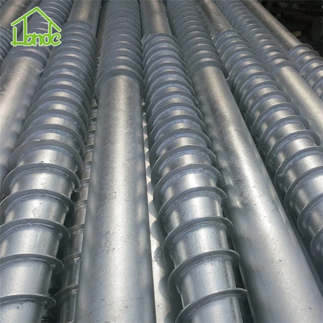 Steel Galvanized Steel Ground Screw Anchor Pole