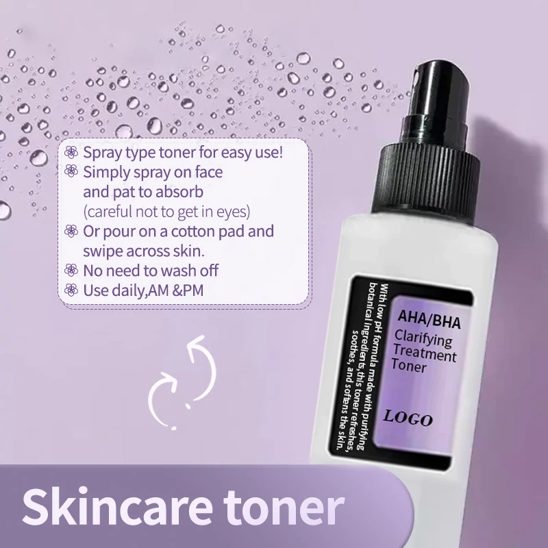 Wholesale Clarifying Treatment Toner Shrink pores AHA+BHA lightening chinese face whitening toner face