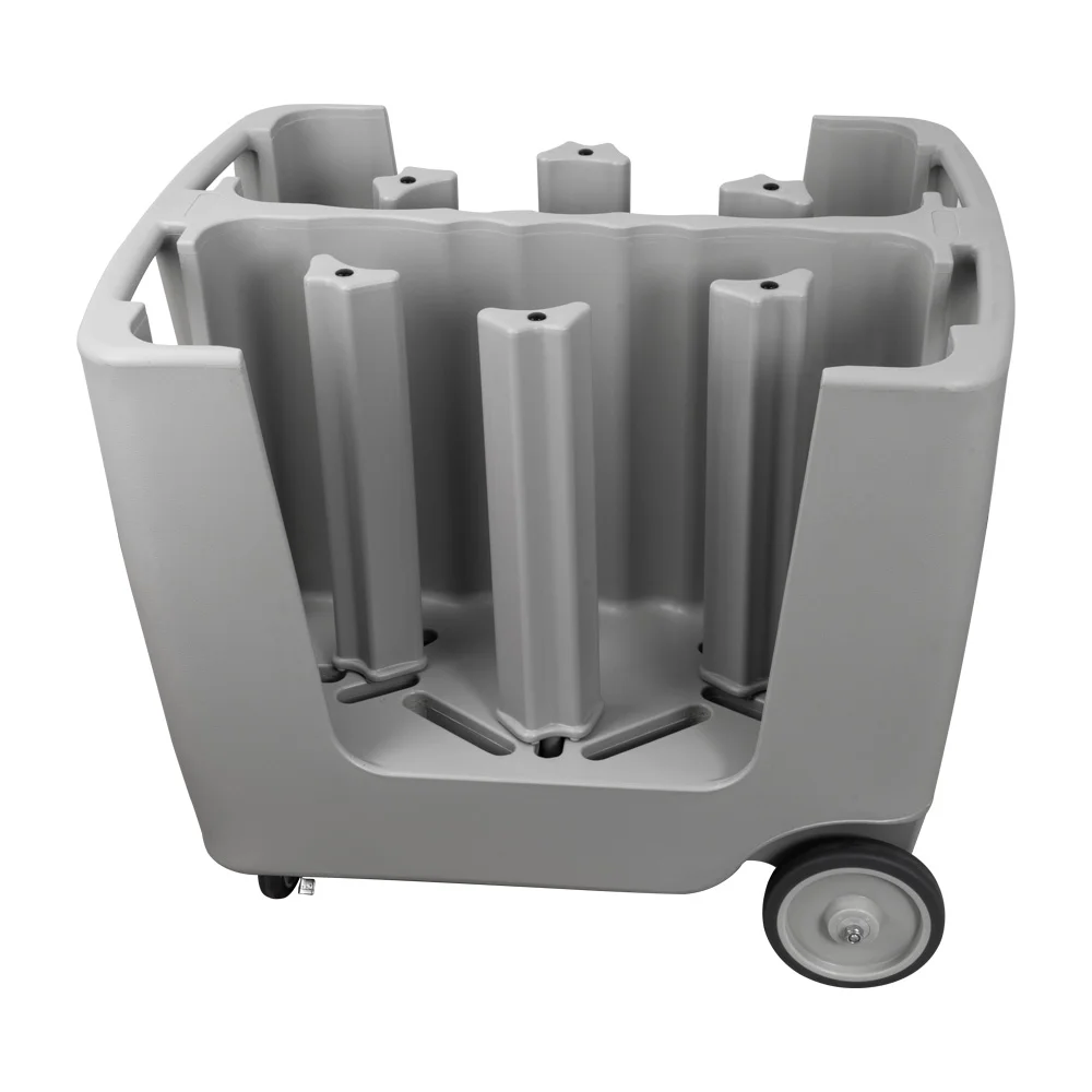 Adjustable Plastic Plate Dish Cart PP Material Serving Trolley for Kitchen Equipment Mobile Food Tray Moving Cart