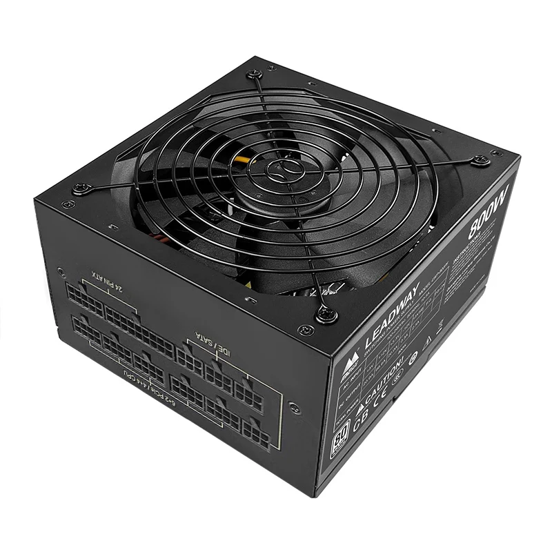 High Quality New Meiji rated 800W platinum full mode computer power supply (double 8pin/ leakage monitoring / full voltage)