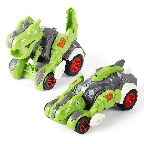 Inertial animals dinosaurs deformation car Triceratops Car Kids deform dinosaur toys Transformation diecast toy car