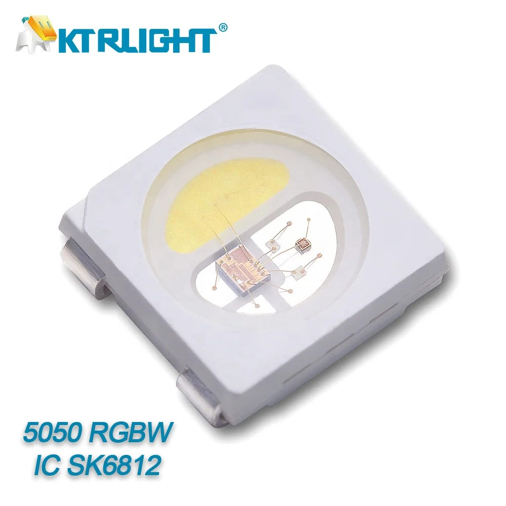 KTRLIGHT Manufacturer china 5050 RGB Led chip 0.26W SMD 5050 led buit in SK6812 IC 5050 RGBW 12mA 3.7-5.5V led lamp beads