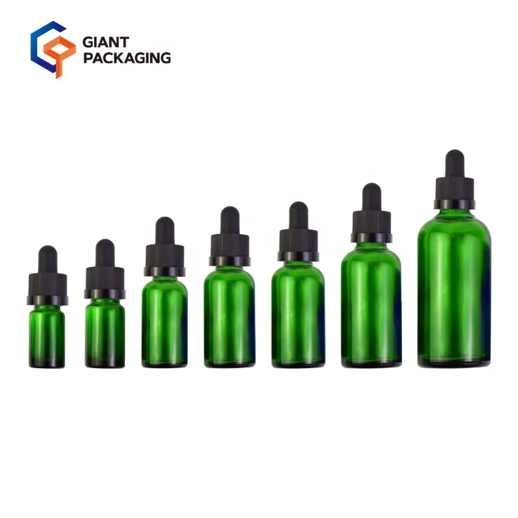  Зеленая стеклянная бутылка эфирного масла 30 мл 50 100 10 cbd масло 100% конопляное Марихуана матовая с крышкой для защиты от