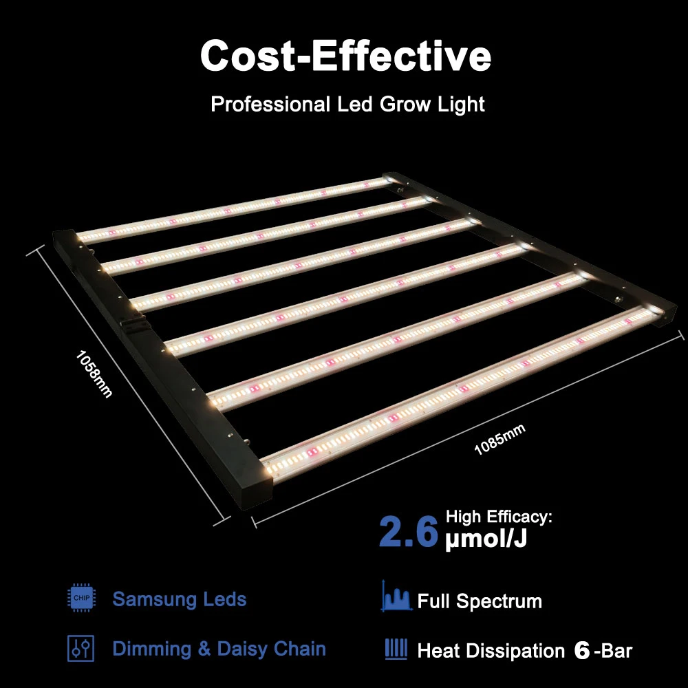 ETL DLC CE Full Spectrum 720W 6Bars 5Ft Tent Indoor Medical Plant Growing System 720W Samsung Foldable Grow Light