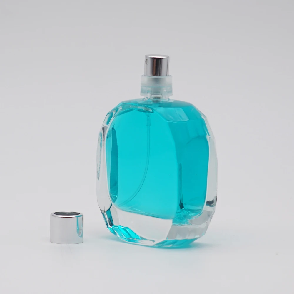 
50ml crimp neck perfume bottle perfume spray bottle clear crystal bottle 