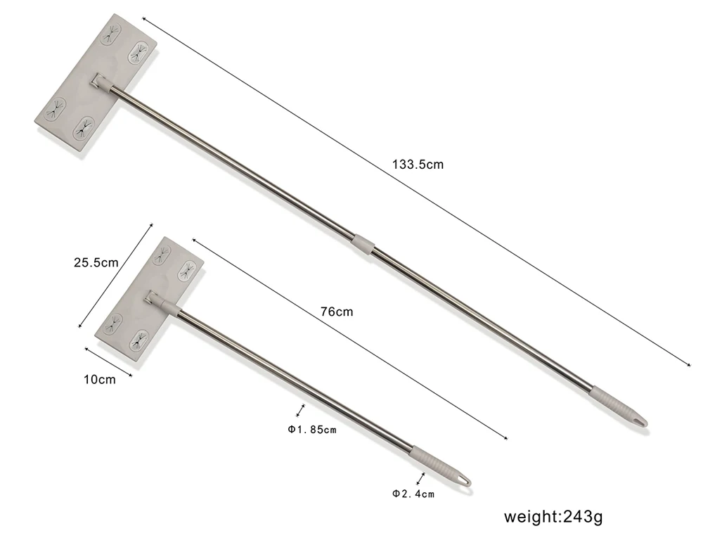telescopic handle electrostatic static household floor duster PVC pad cleaning mop