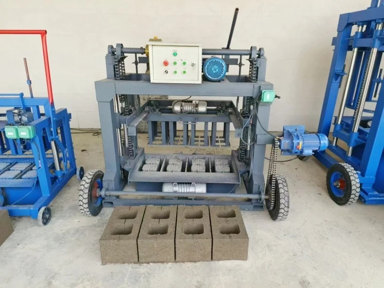 South Africa Building Construction Semi-automatic Cement Hollow Brick Machine Low Price Do-at-home Jobs
