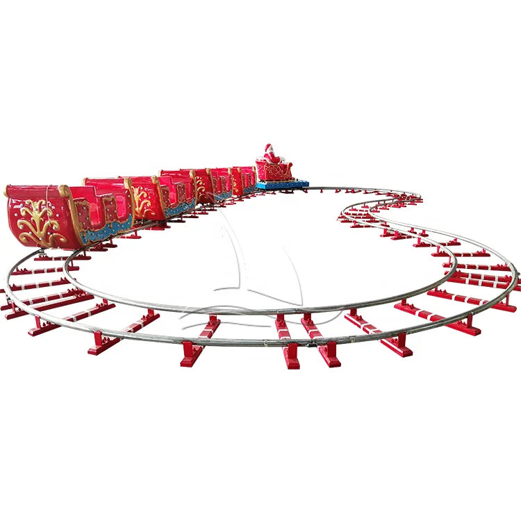 Amusement park 14 seats kids electric track train rides for sale