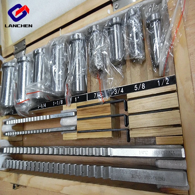 
18pcs CNC Keyway Broaches Set 1/2-1-1/2 Broach Bushing Shim Set Inch Sized High Speed Steel Cutting Tool 
