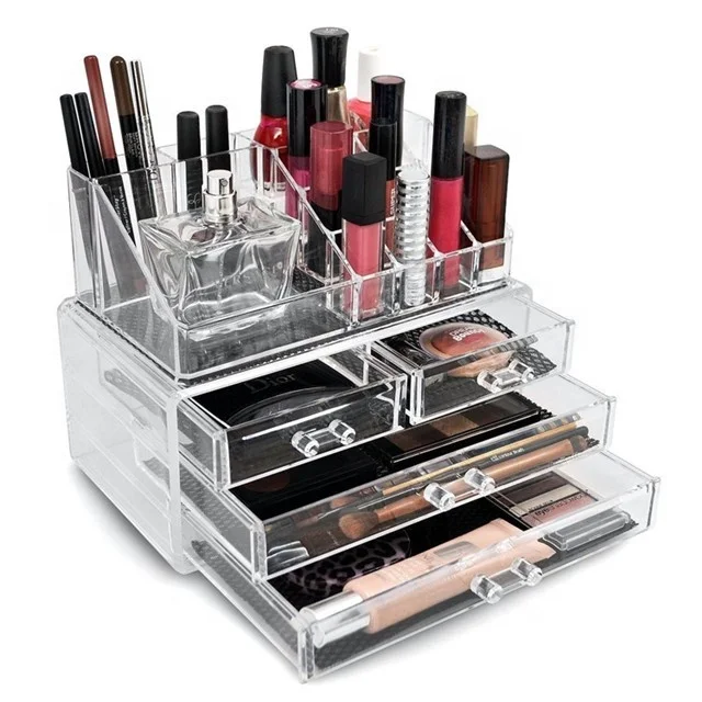 New acrylic makeup holder with holes, custom circle shape holder for cosmetics lip gloss lipstick display