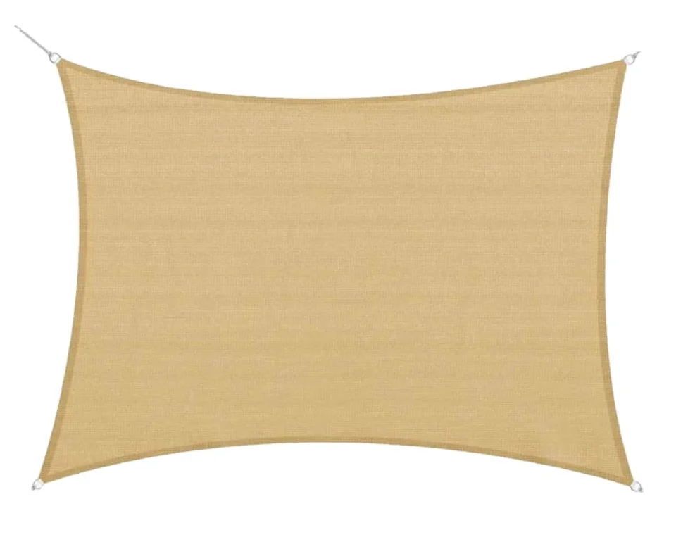 Outdoor hdpe plastic uv block shades net D ring balcony sun shade sails