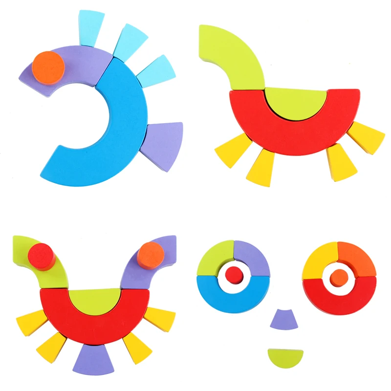 
Online Shop Hot Selling custom wood blocks puzzle wooden creative puzzle game board 