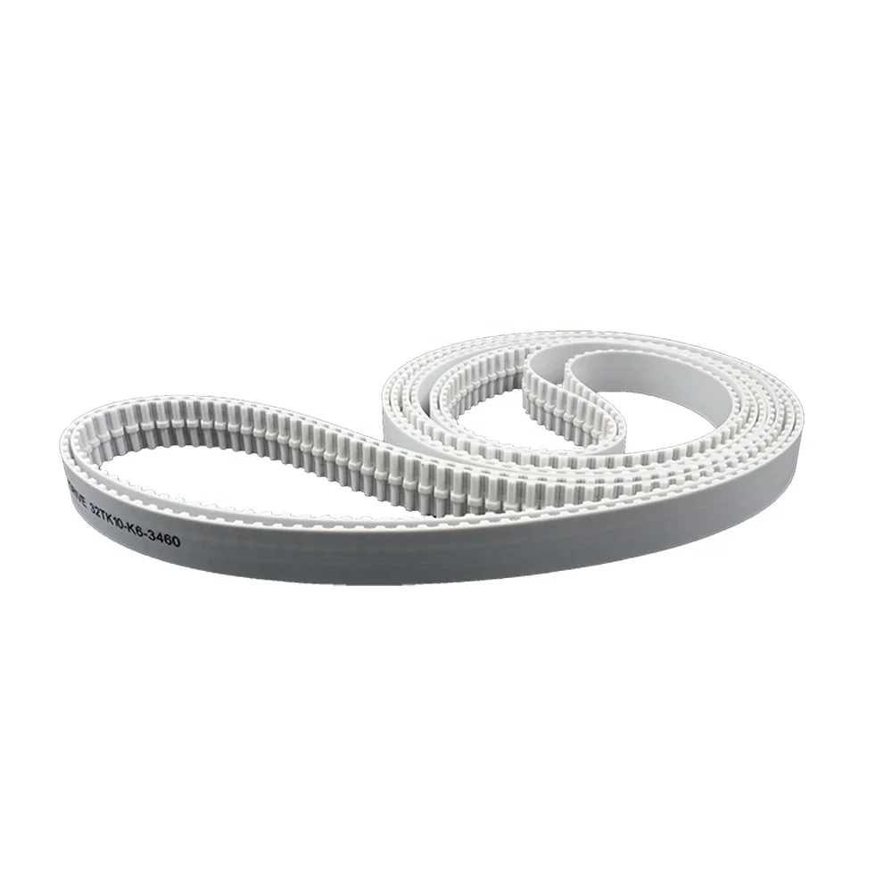 White Color Double Edger Bottom PU Timing Belt