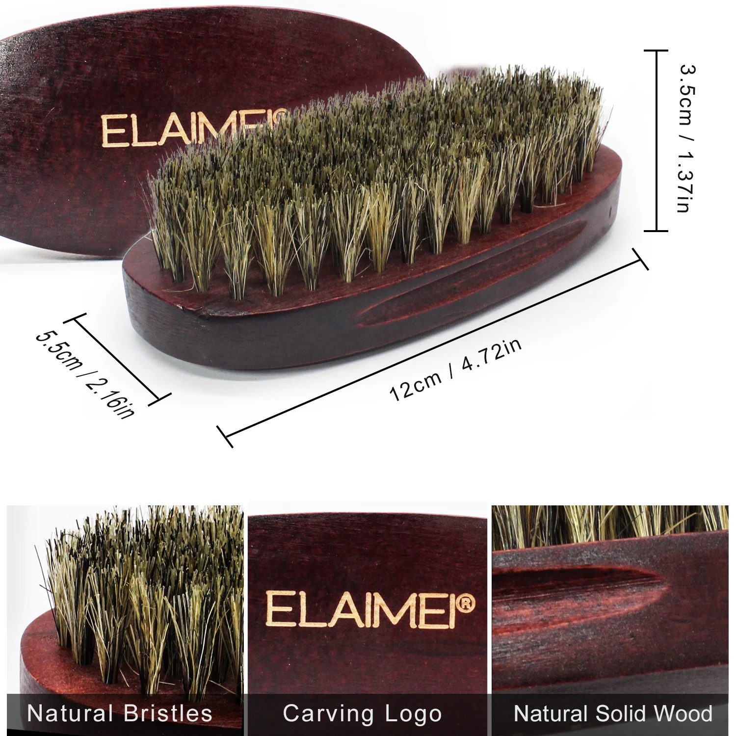 ELAIMEI private label custom logo grooming mens beard care set kit,beard brush and comb set,men gift beard set