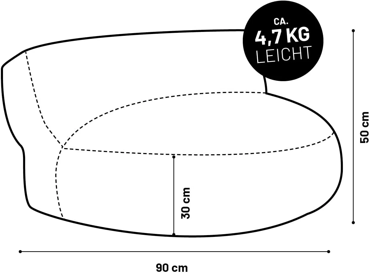 Luckysac Round Big Beanbag Chair Wholesale Indoor Outdoor Waterproof Beanbag puff Lounge