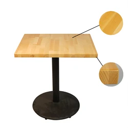 Solid beech wood butcher block rustic style coffee table top 30x30inch