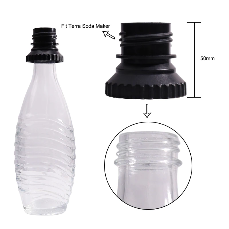 Adapter for Soda Maker DUO Terra Art on glass bottles crystal