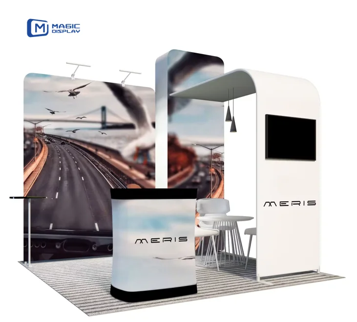 10ft Portable Aluminum Frame Tension Fabrics Exhibit Show Easy To Install Booth Stand
