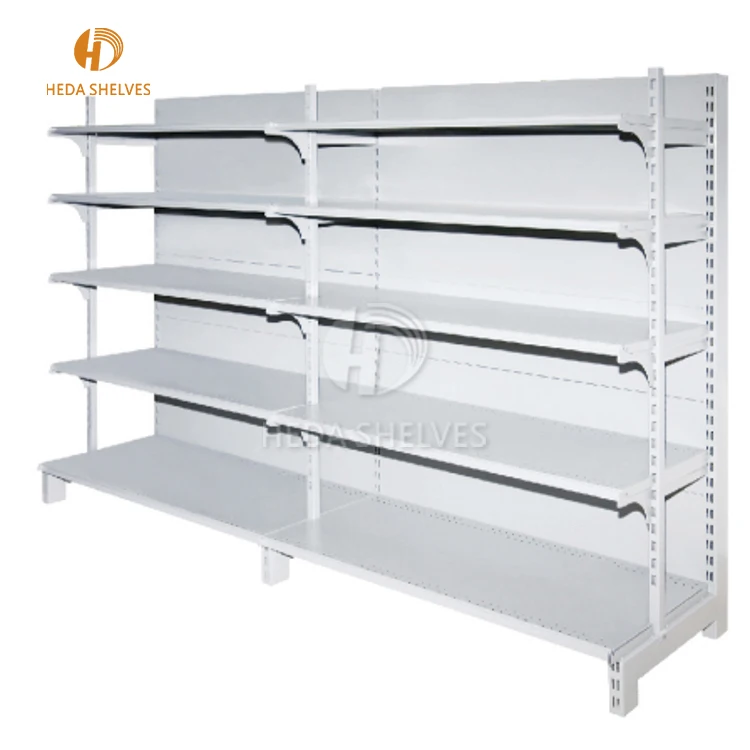 Supermarket metal shelf gondola shelving for retail shop fitting