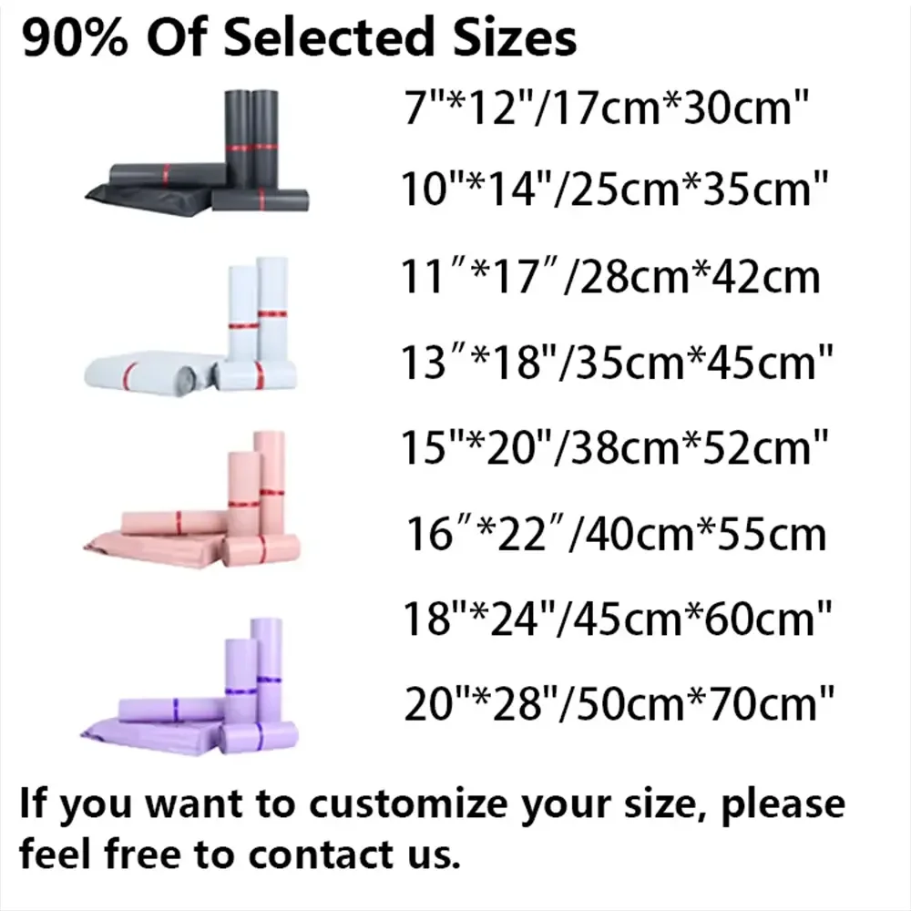 Custom Mailer High Quantity Printing Polymailer Shipping Bags For Clothing