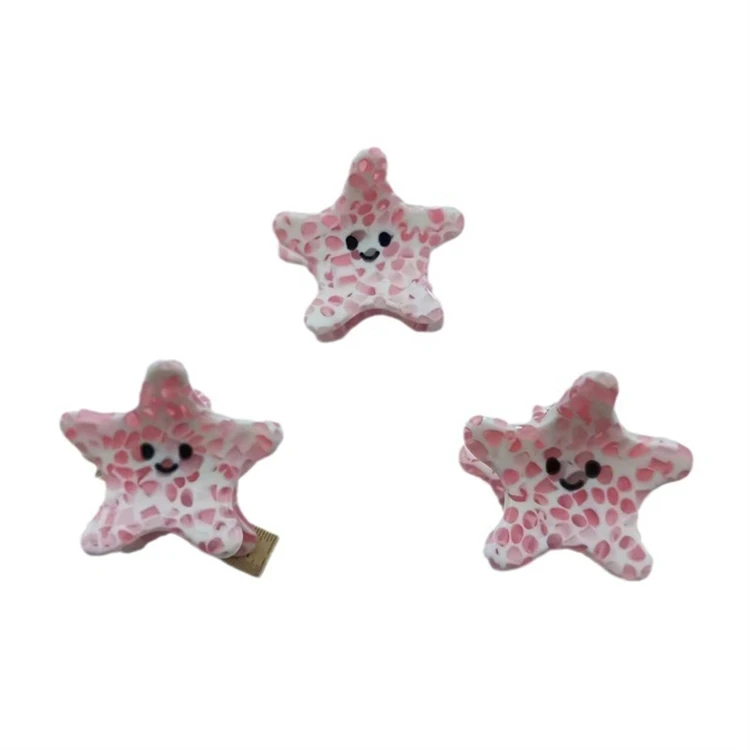 Niche Design Creative Ocean Blue Whale Rhinestone Starfish Octopus Dolphin Lobster Fish Mini Acetate Hair Claw Clip