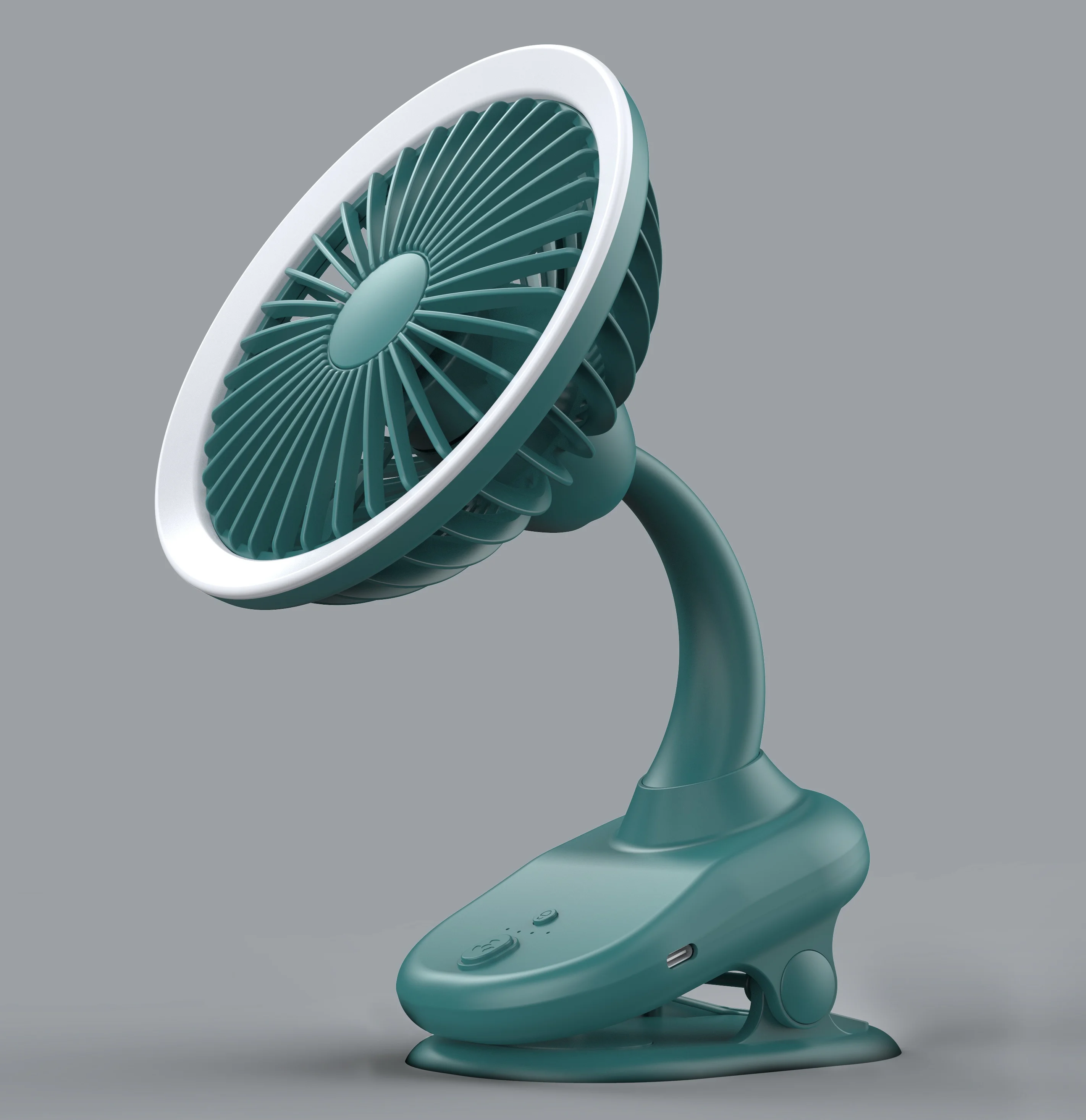 Electric Portable Fan Clip Fan 3 Speeds with Strong Airflow Sturdy Clamp Portable Clip Desk Fan