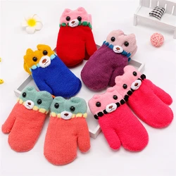 Winter Fashion Kids Gloves Cashmere Thicken Warm Knitted Gloves For Baby