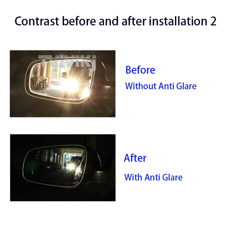1 pair 2PCS Heated Side Rearview Mirror Blue Glass Lens For Mercedes Benz Vito V class V260 2016-2019 Wide Angle View anti glare