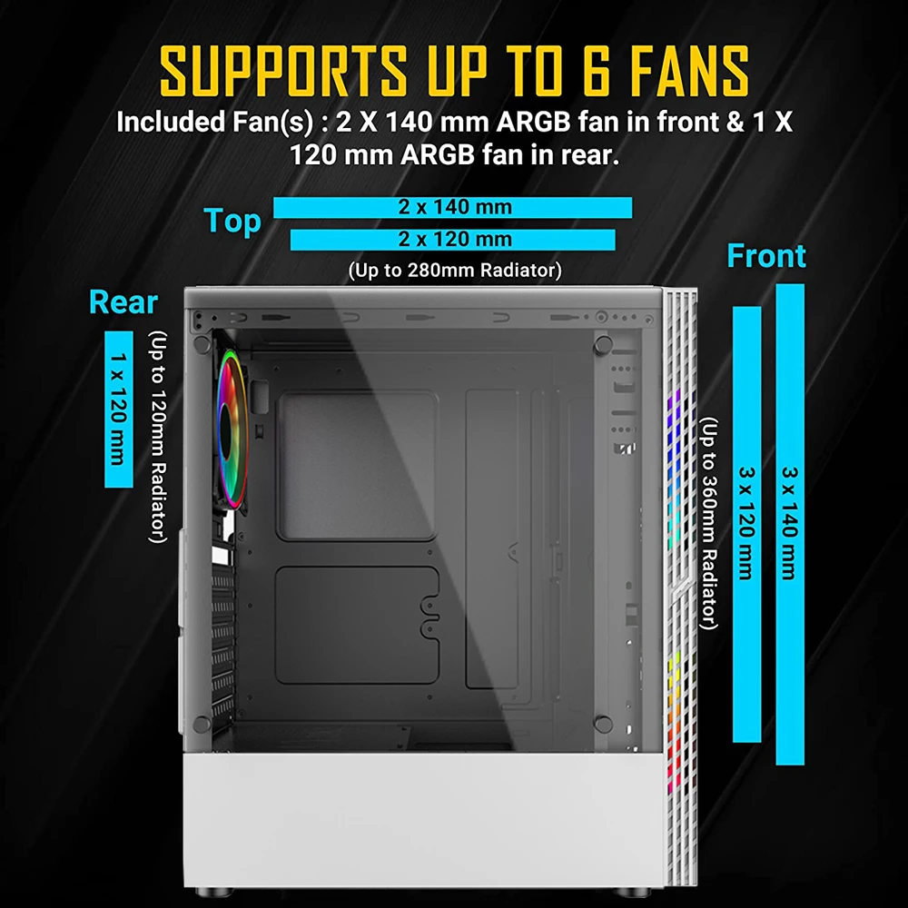 Wholesale Micro-ATX PC Gaming Computer case with Side Tempered Glass Door Support ATX Gaming Computer case (Pink)