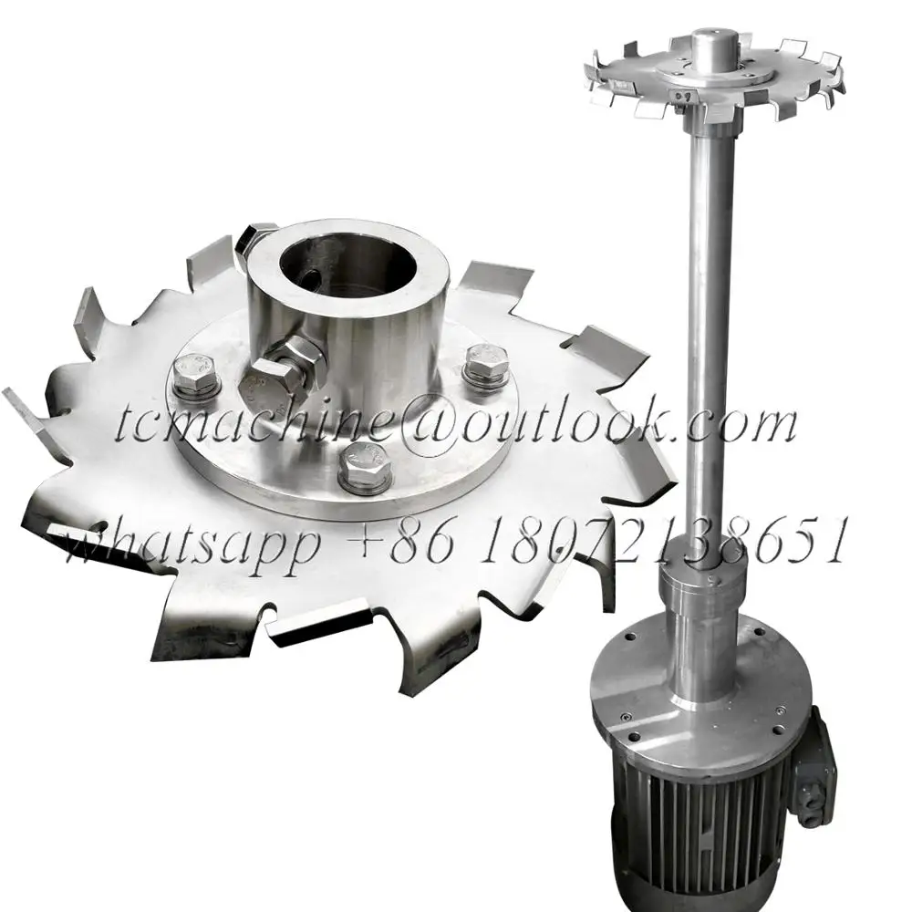 12in Dia. 300mm SS316L Cowless Disc Sawtooth Mixer for Diameter 50mm Shaft