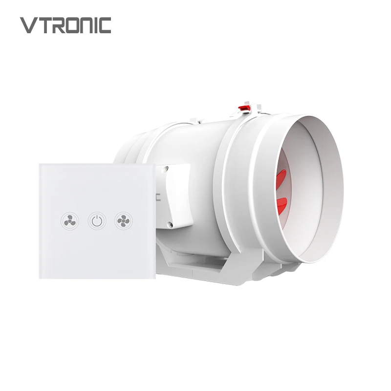 VTRONIC 8 Inch Ceiling Fan Duct Fan with Wireless Remote Control RC Ventilation Fan for Room,Grow Tent and Hydroponics