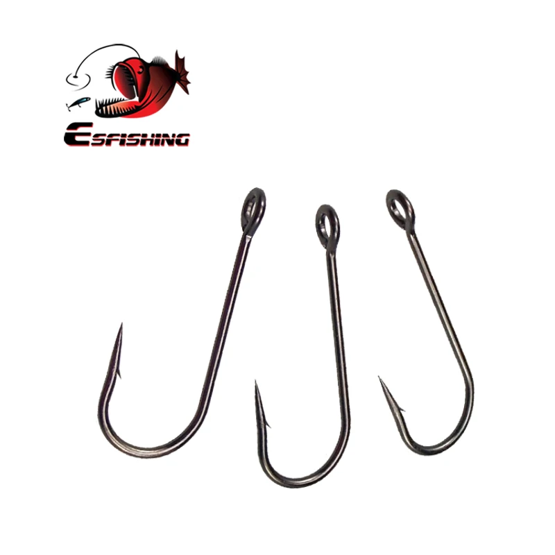 ESFISHING Лидер продаж 2022 ушной одинарный крючок с зазубриной 6 8 10 14 # для рыболовных снастей приманки