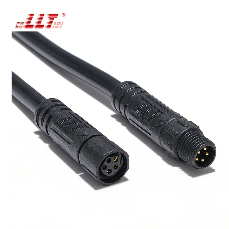 LLT factory M8 2 3 4 5 Pin Mini Connector Electric Bicycle Cable Waterproof Male Female E-bike connector