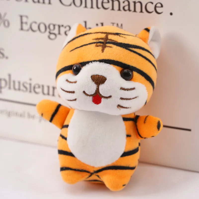12cm Cute Tiger Plush Keychain Pendant Toy Bag Decoration Rag Dolls Little Gift for Children Friends Stuffed Animal Plush Toys
