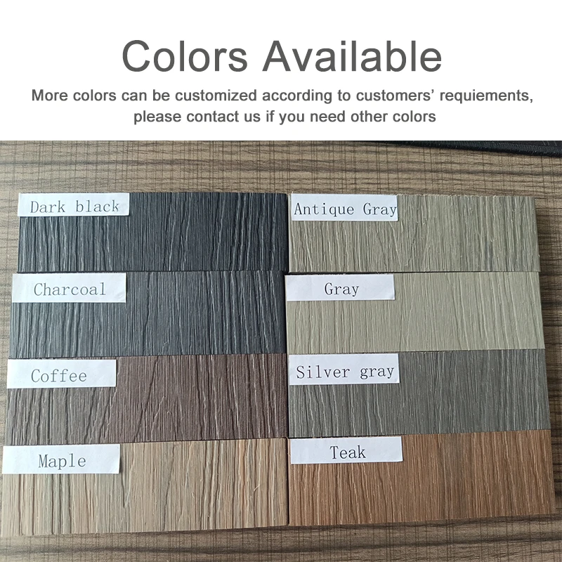 Emerging Wood Plastic Composite Fence Aluminum Post Outdoor Decoration Privacy Slat Wall WPC Fence Panel