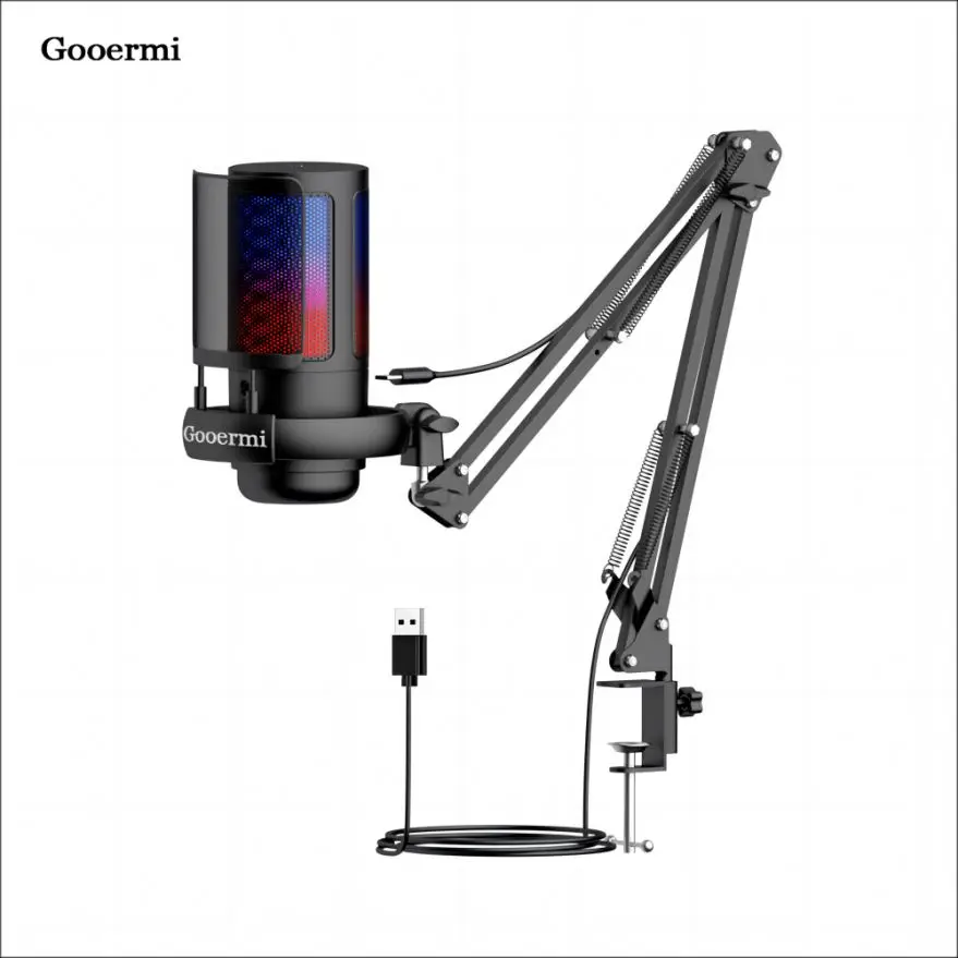 Многофункциональный Rgb Glitz дыхательная атмосфера световой микрофон для оптовых продаж Rgb микрофон