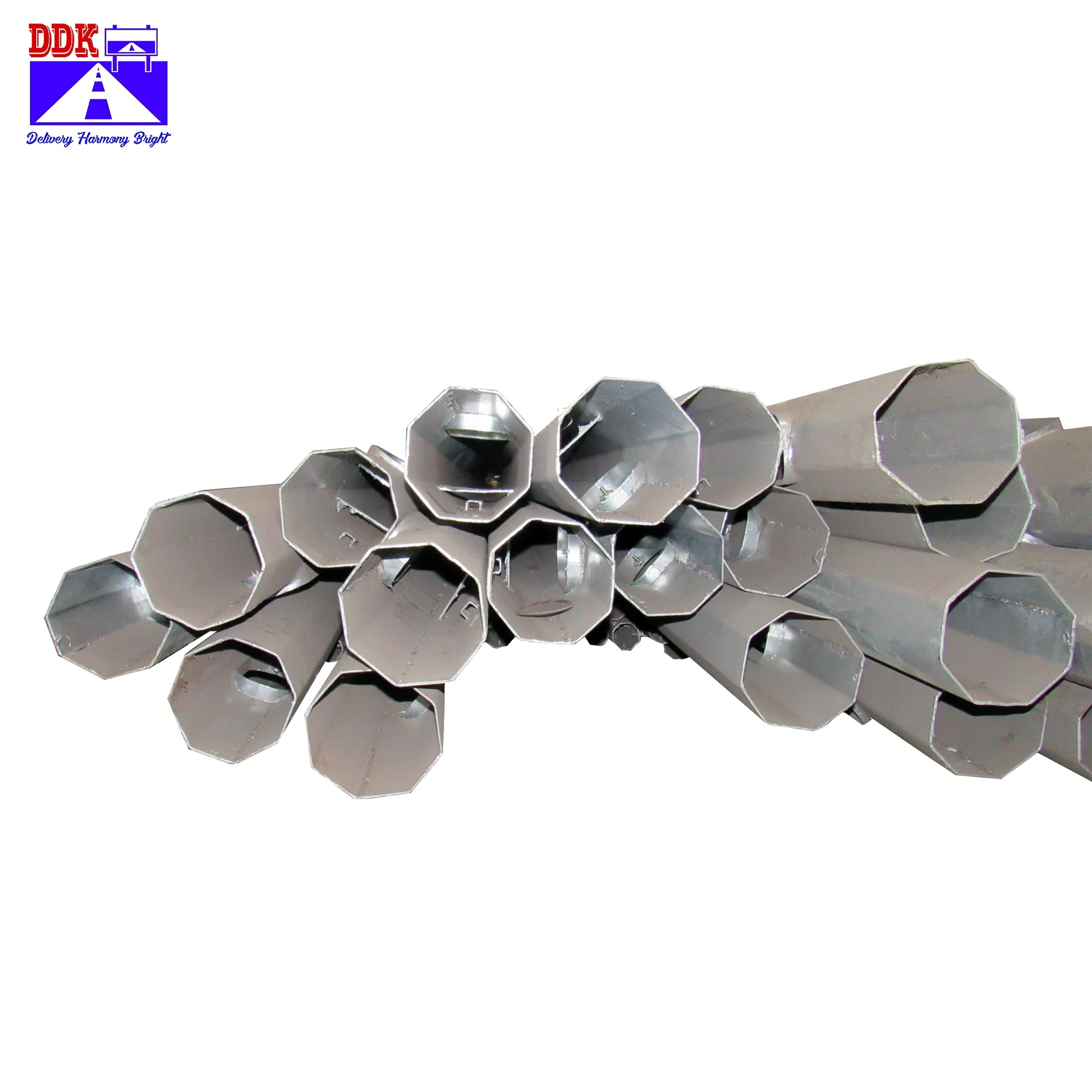 8M 10M 12M Galvanized Steel Street Light Poles with Single Double Arms