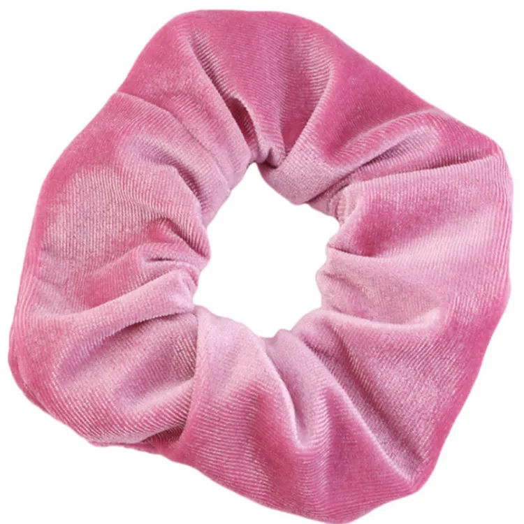 2021 Hot sale soft velvet holder hair scrunchies women plain color scrunchies hair accessories