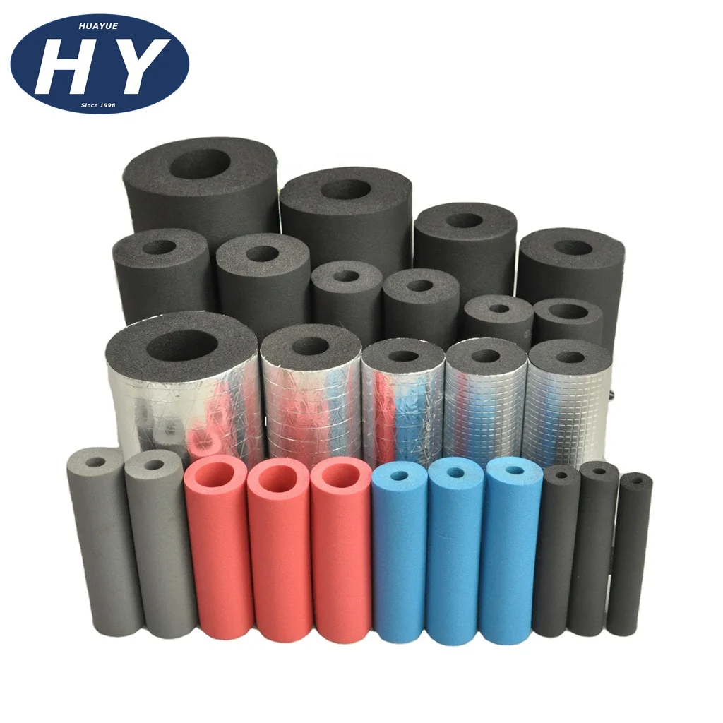 Elastomeric NBR PVC Rubber Foam Pipe Air Conditioning Pipe Tube Insulation Material for Cold Media Copper Pipe Insulation