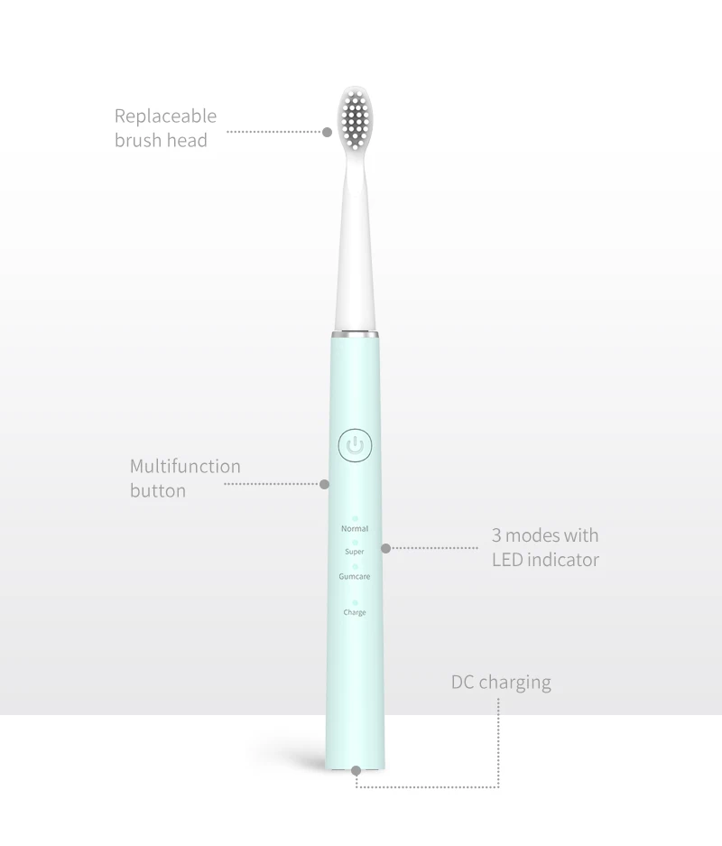 Seago SG-548 Cheap IPX7 NI-MH Battery High Quality Customized Smart Sonic Adult Electric Toothbrush Rechargeable With 3 Modes