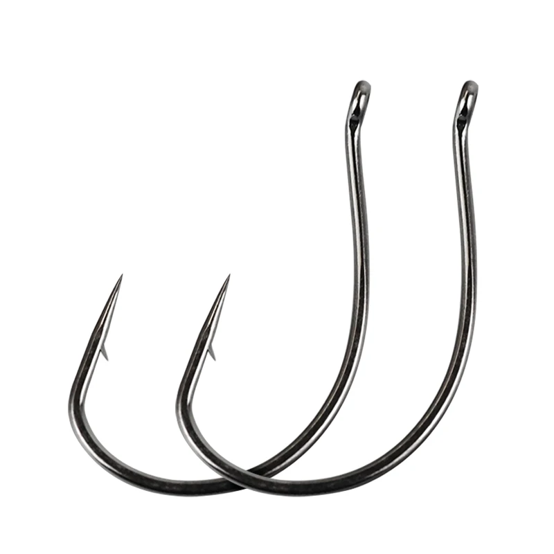 Custom Single Barbed 8003 Inverted Wacky Soft Worm Lures Fishing Hooks For Bass