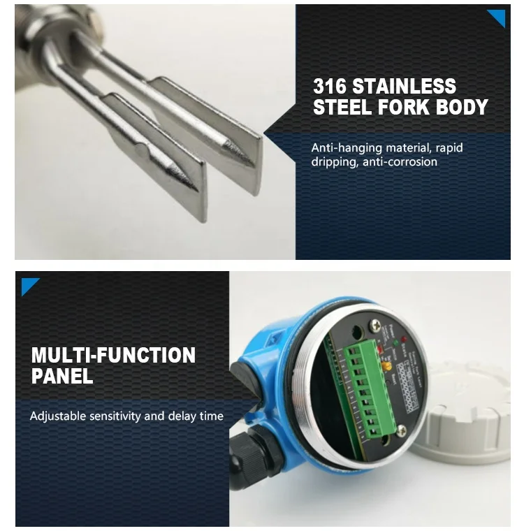 High sensitive Measuring instruments level sensors Tuning fork switches
