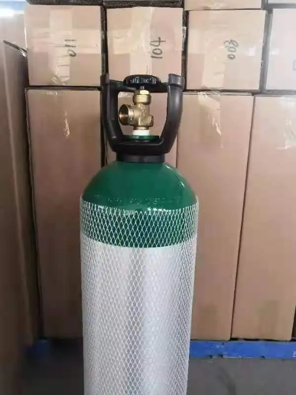 ISO high quality 2200psi 4L 8L 10L 15L 20L 40L portable oxygen tank oxigen cylinder filling medical aluminium oxygen cylinder